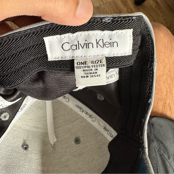 Grey Calvin Klein Baseball Cap - Picture 2 of 3